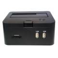 3.5inch and 2.5inch SATAII Hard Drive Docking Station with built-in Card Reader 2 Port Hub eSATA and USB